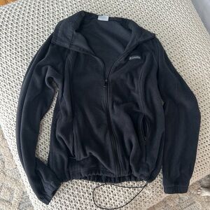 Columbia Black Full-Zip Fleece Jacket w Adjustable Waist XL